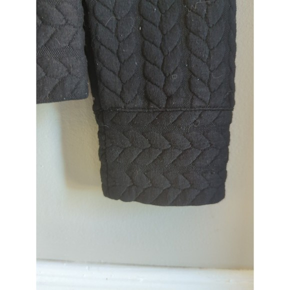 LOFT Women's M BLACK Textured Pullover Sweatshirt - Picture 7 of 8